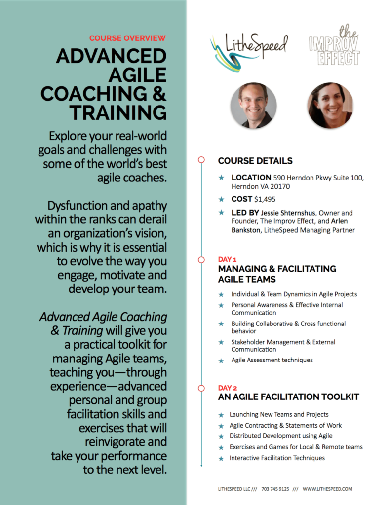 Advanced Agile Coaching and Training