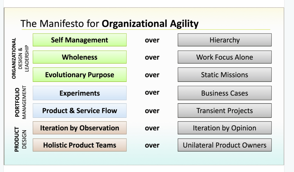 Manifesto for Organizational Agility