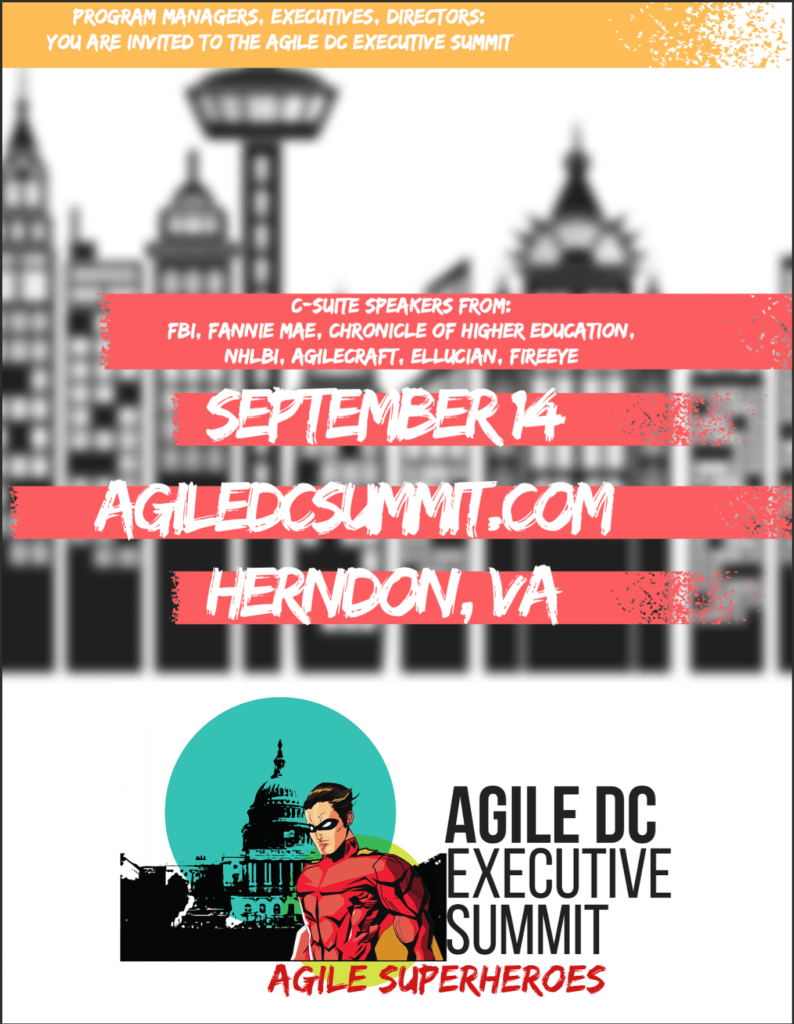 Agile DC Exec summit flyer