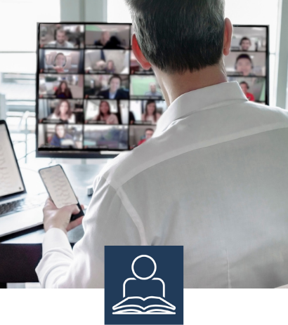 Agile training and scrum training being delivered via web-conferencing software.